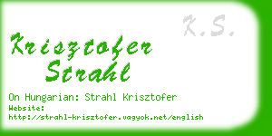 krisztofer strahl business card